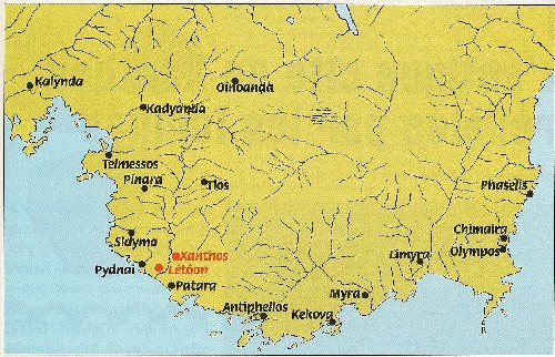 Carte de la Lycie (D Laroche)