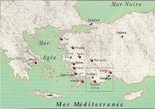 Carte de la Turquie antique (D 
Laroche)