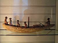 Modele de bateau, Bois de sycomore stuque, v1990-1786 ac JC, Barque transportant la momie (1).jpg