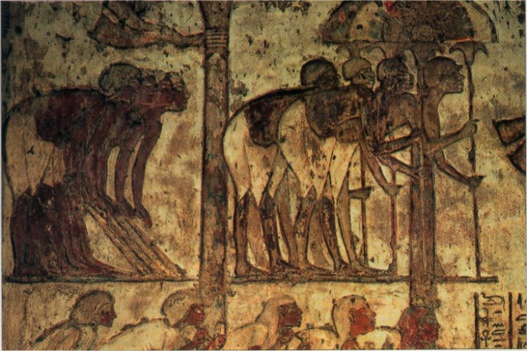 Porte-éventails dans la tombe de Mêryrê