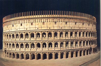 Rome - reconstitution du Colisee, par Gismondi, musee de la Civilisation Romaine