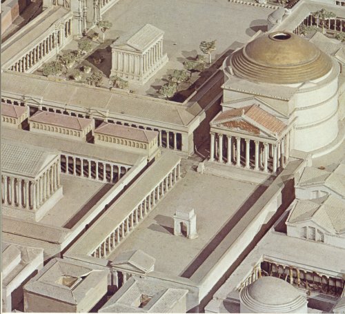 Rome - reconstitution du pantheon, par Gismondi (musee de la Civilisation Romaine)